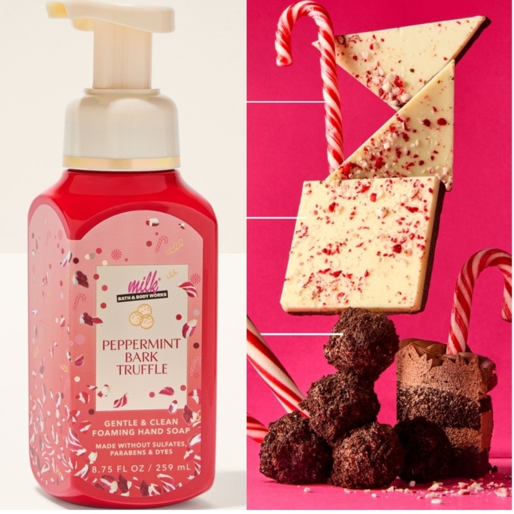 BRAND NEW Bath & Body Works Peppermint Bark  Foaming Hand Soap! Rare!